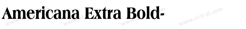 Americana Extra Bold字体转换